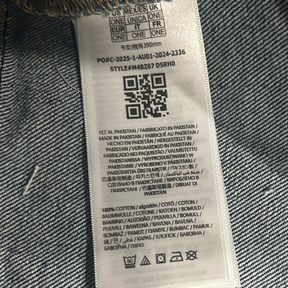 New Guess Denim Tote Mens Leather bag logo jeans carry all shoulder Malibu sack - Picture 4 of 6